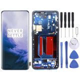 AMOLED Material LCD Screen and Digitizer Full Assembly with Frame for OnePlus 7 Pro(Blue)