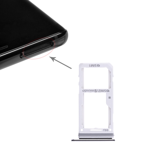 2 SIM Card Tray / Micro SD Card Tray for Galaxy Note 8(Black)