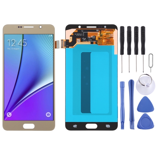 5.5 inch OLED Material LCD Screen and Digitizer Full Assembly for Samsung Galaxy Note 5(Gold)
