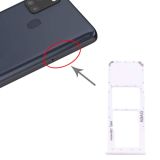 SIM Card Tray + Micro SD Card Tray for Samsung Galaxy A21s(White)