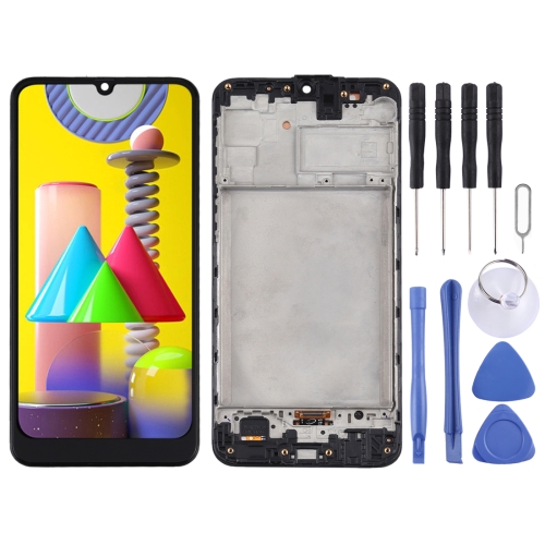 TFT Material LCD Screen and Digitizer Full Assembly with Frame for Samsung Galaxy M31(Black)