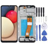 Original LCD Screen and Digitizer Full Assembly with Frame for Samsung Galaxy A02s SM-A025F(GE Version)