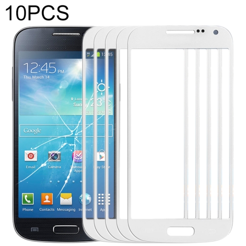 10 PCS Front Screen Outer Glass Lens for Samsung Galaxy S IV mini / i9190(White)
