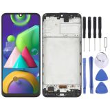 OLED Material LCD Screen and Digitizer Full Assembly with Frame for Samsung Galaxy M21 SM-M215 (Black)