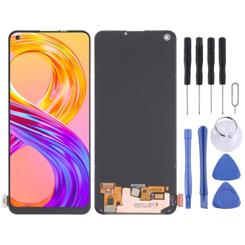 Original Super AMOLED Material LCD Screen and Digitizer Full Assembly for OPPO Realme 8 / Realme 8 Pro RMX3085