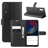 For Wiko view 4/ 4 lite Litchi Texture Horizontal Flip Protective Case with Holder & Card Slots & Wallet(Black)