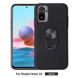 For Xiaomi Redmi Note 10 4G 360 Rotary Multifunctional Stent PC+TPU Case with Magnetic Invisible Holder(Black)