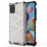 For Samsung Galaxy A21S  Shockproof Honeycomb PC + TPU Case(White)