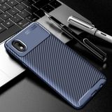 For Samsung Galaxy A01 Core Carbon Fiber Texture Shockproof TPU Case(Blue)