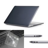 ENKAY Hat-Prince 3 in 1 For MacBook Pro 13 inch A2289 / A2251 (2020) Crystal Hard Shell Protective Case + Europe Version Ultra-thin TPU Keyboard Protector Cover + Anti-dust Plugs Set(Black)