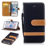 Color Matching Denim Texture Leather Case for iPhone 5 &  Se