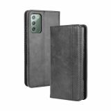 For Samsung Galaxy S20 FE 4G / 5G Magnetic Buckle Retro Crazy Horse Texture Horizontal Flip Leather Case with Holder & Card Slots & Photo Frame(Black)
