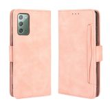 For Samsung Galaxy S20 FE 4G / 5G Wallet Style Skin Feel Calf Pattern Leather Case with Separate Card Slot(Pink)