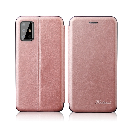 For Samsung Galaxy S20 FE Integrated Voltage Retro Texture Magnetic TPU+PU Leather Case with Card Slot & Holder(Rose Gold)
