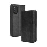 For OPPO Realme 7 Pro Magnetic Buckle Retro Crazy Horse Texture Horizontal Flip Leather Case