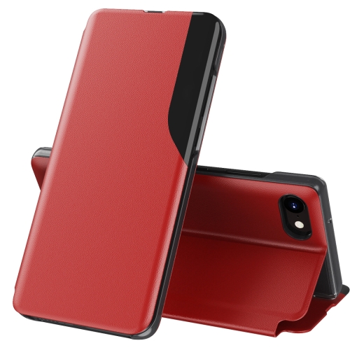 Side Display Magnetic Shockproof Horizontal Flip Leather Case with Holder For iPhone 6 & 6s / 7 / 8 / SE 2020(Red)