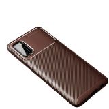 For Samsung Galaxy A32 5G Carbon Fiber Texture Shockproof TPU Case(Brown)