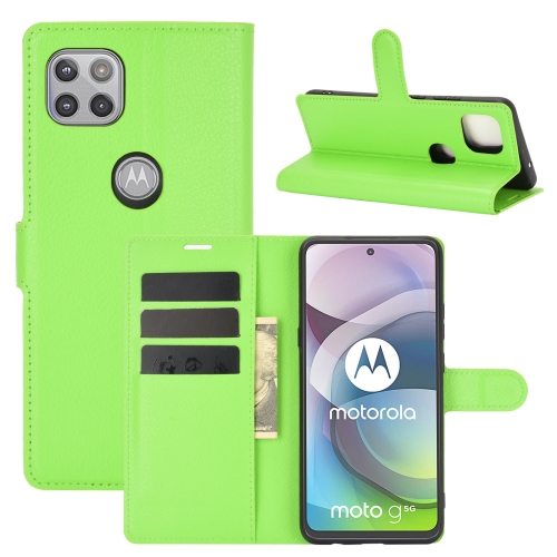 For Motorola Moto G 5G Litchi Texture Horizontal Flip Protective Case with Holder & Card Slots & Wallet(Green)
