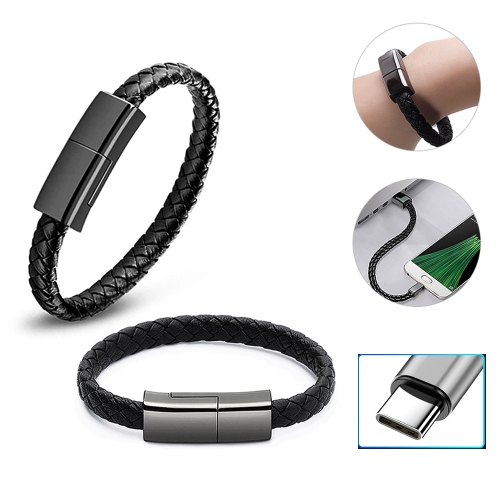 XJ-27 3A USB to Type-C Creative Bracelet Data Cable