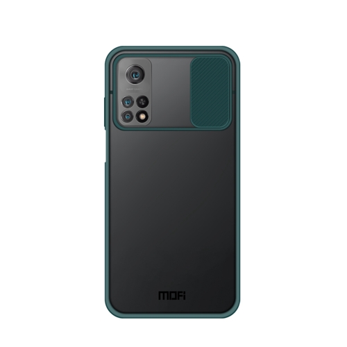 For Xiaomi Mi 10T / 10T Pro MOFI Xing Dun Series Translucent Frosted PC + TPU Privacy Anti-glare Shockproof All-inclusive Protective Case(Green)