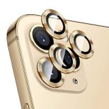 For iPhone 12 Pro ENKAY Hat-Prince Aluminium Alloy + Tempered Glass Camera Lens Cover Full Coverage Protector(Gold)