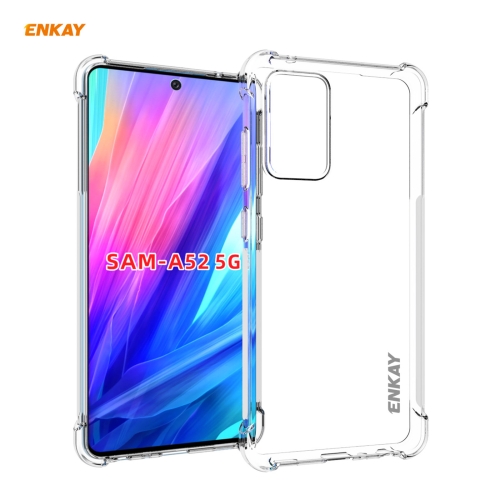 For Samsung Galaxy A52 5G / 4G Hat-Prince ENKAY Clear TPU Shockproof Case Soft Anti-slip Cover