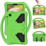 For Samsung Galaxy Tab A7 Lite 8.7(2021) T225 EVA Flat Anti Falling Protective Case Shell with Holder(Green)