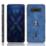 For Xiaomi Black Shark 4 / Black Shark 4 Pro Shockproof Sewing Cow Pattern Skin PC + PU + TPU Case(Blue)