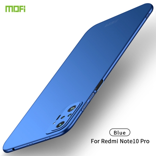 For Xiaomi Redmi Note10 Pro MOFI Frosted PC Ultra-thin Hard Case(Blue)