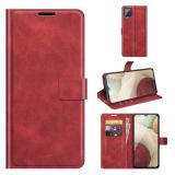 For Samsung Galaxy A22 4G Retro Calf Pattern Buckle Horizontal Flip Leather Case with Holder & Card Slots & Wallet(Red)