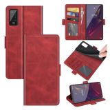 For Wiko Power U20 Dual-side Magnetic Buckle Horizontal Flip Leather Case with Holder & Card Slots & Wallet(Red)