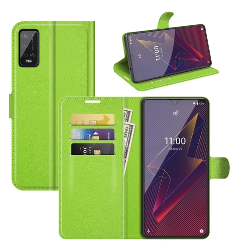 For Wiko Power U20 Litchi Texture Horizontal Flip Protective Case with Holder & Card Slots & Wallet(Green)