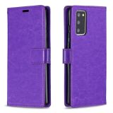 For Samsung Galaxy A32 5G Crazy Horse Texture Horizontal Flip Leather Case with Holder & Card Slots & Wallet & Photo Frame(Purple)