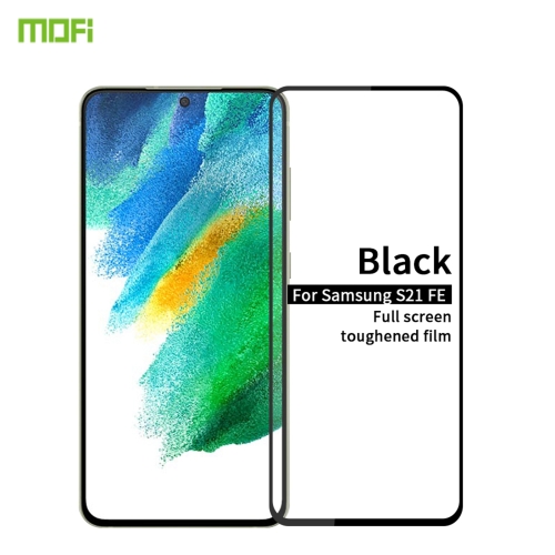 For Samsung Galaxy S21 FE MOFI 9H 2.5D Full Screen Tempered Glass Film(Black)