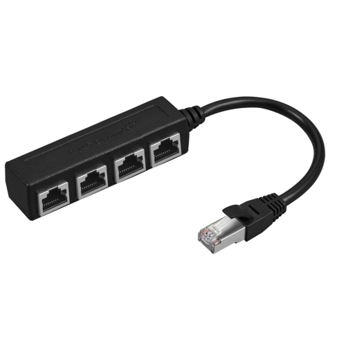 1 Male to 4 Female LAN Ethernet Cable Adapter Ethernet Splitter