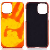 Paste Skin + PC Thermal Sensor Discoloration Case For iPhone 13 Pro(Red Yellow)