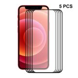 5 PCS ENKAY Hat-Prince Full Glue 0.26mm 9H 2.5D Tempered Glass Screen Protector Full Coverage Film For iPhone 13 / 13 Pro