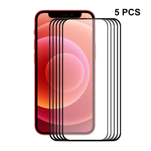 5 PCS ENKAY Hat-Prince Full Glue 0.26mm 9H 2.5D Tempered Glass Screen Protector Full Coverage Film For iPhone 13 Pro Max