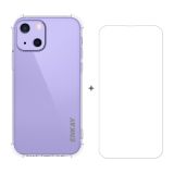 Hat-Prince ENKAY Clear TPU Shockproof Soft Case Drop Protection Cover + Clear HD Tempered Glass Protector Film For iPhone 13 mini