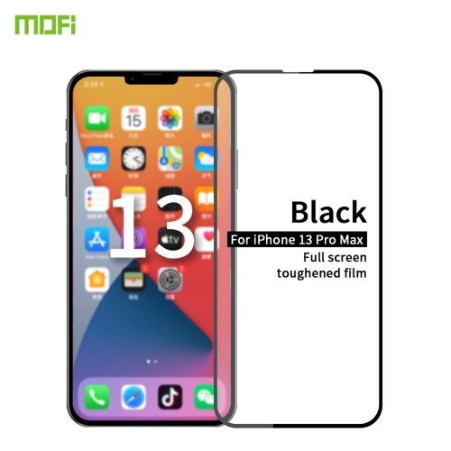 MOFI 9H 2.5D Full Screen Tempered Glass Film For iPhone 13 Pro Max(Black)
