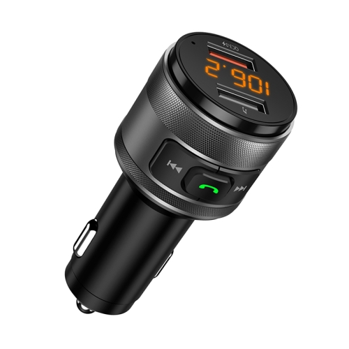 C57 QC3.0 Wireless FM Transmitter Fast Car Charger Bluetooth 5.0 Hands-free Car Modulator USB Flash Memory MP3 Player