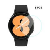 5 PCS For Samsung Galaxy Watch4 44mm ENKAY Hat-Prince 0.2mm 9H 2.15D Curved Edge Tempered Glass Screen Protector Watch Film
