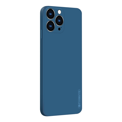 PINWUYO Touching Series Liquid Silicone TPU Shockproof Case For iPhone 13 Pro Max(Blue)