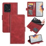 For Xiaomi Mix 4 Dual-side Magnetic Buckle Horizontal Flip Leather Case with Holder & Card Slots & Wallet(Red)