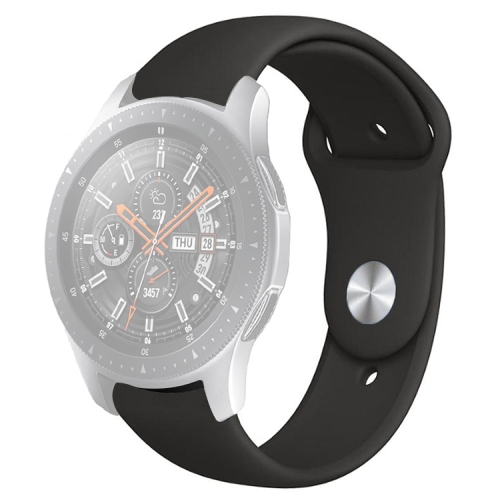 Monochrome Silicone Strap for Apply Samsung Galaxy Watch Active 20mm(Black)