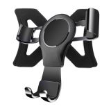 Suitable For Audi A3/S3 Car Mobile Phone Bracket Air Outlet Suction Cup From Gravity(Black)