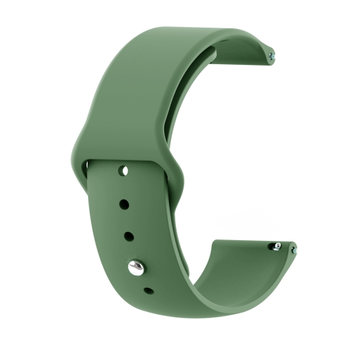 22mm For Huawei Watch GT2e GT2 46mm Monochrome Silicone Reverse Buckle Strap(Army Green)