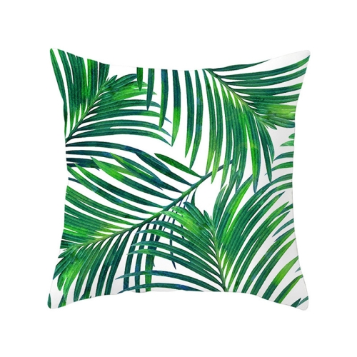 Tropical Plants Pillow Case Polyester Decorative Pillowcases Green Leaves Throw Pillow Cover Square 45CM x45CM(10)