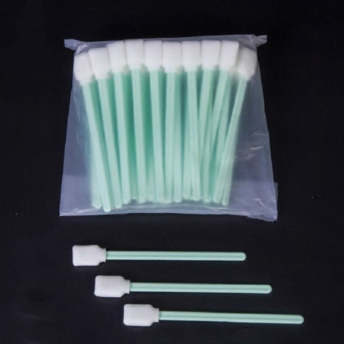 100 Sticks Inkjet Sponge Flat Head Cleaning Wipe Industrial Rod