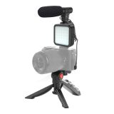 KIT-01LM 3 in 1 Video Shooting LED Light Portable Tripod Live Microphone
